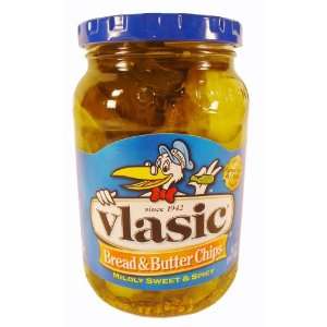 Vlasic Mildly Sweet & Spicy Bread & Butter Chips, 16 oz (Pack of 3 