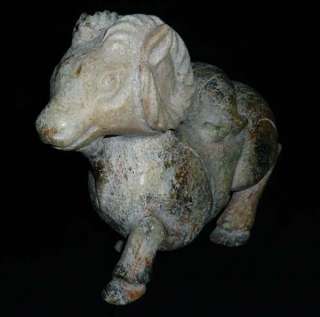 Old Chinese Nephrite Jade Carved Sheep Statue  