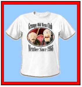 GRUMPY OLD MENS CLUB T SHIRT STATLER & WALDORF MUPPETS  
