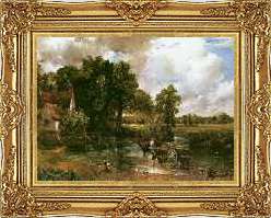 LARGE FRAMED John Constable Hay Wain Repro CANVAS ART  