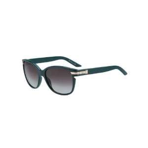   Diorific Green Frame/Grey To Aqua Lens Plastic Sunglasses Sports