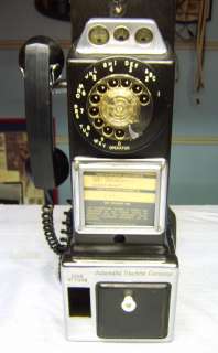 Vintage Automatic Electric 3 Coin Pay Telephone Works & Looks Great 