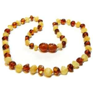 Bouncy Baby BoutiqueTM Baltic Amber Teething Necklace   Baroque Honey 
