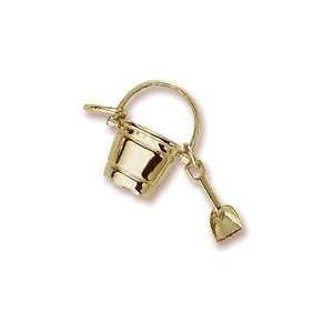   Rembrandt Charms Pail and Shovel Charm, 14K Yellow Gold: Jewelry