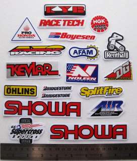 Lot of 19 Showa Bridgestone Racing Motocross Decal Sticker M8  