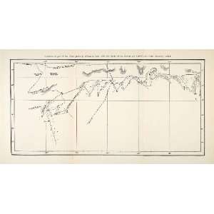  1905 Print Antarctica Map Sail Ocean Expedition Chart 