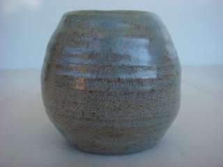 MM VTM Signed Arts & Crafts Studio Pottery Vase Gray  