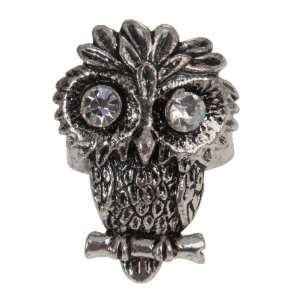  Vintage Oxidized Owl inspired Finger Ring with American 