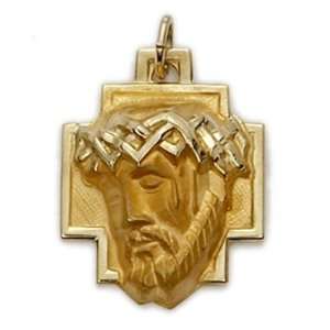  14K Yellow Gold Ecce Homo Medal Christian Jewelry Jewelry 