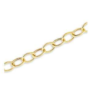  New Ladies 14k Yellow Bonded Gold Chain Link Bracelet 