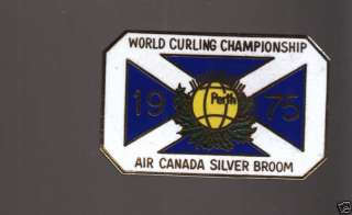 1975 WORLD CURLING CHAMPIONSHIPS Air Canada Broom PIN  