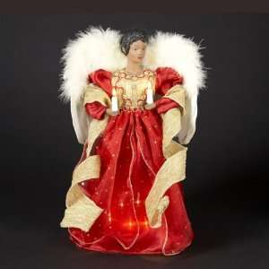   American Angel in Red Dress Christmas Tree Topper