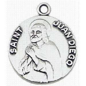  St. Juan Diego Sterling Silver Medal with 18 Inch Chain 