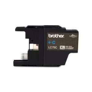  Brother Lc75c High Yield Ink 600 Page Yield Cyan Clear 