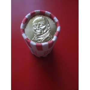   Quincy Adams Original U.S. Mint Presidential $1 Coin 25 Coin Roll H/T