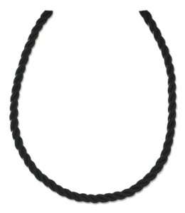    Sterling Silver 17 inch Black 3mm Nylon Cord Necklace.: Jewelry