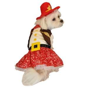  Anit Accessories Cowgirl Dog Costume, 20 Inch Pet 
