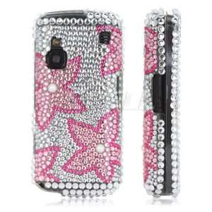     PINK & CLEAR FLOWERS CRYSTAL BLING CASE FOR NOKIA C6 Electronics