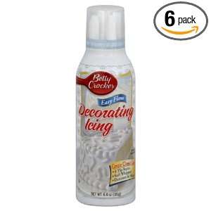 Betty Crocker Easy Flow Icing White, 6.4 Ounce (Pack of 6):  