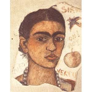   Self Portrait, Very Ugly Frida Kahlo Hand Painted Art