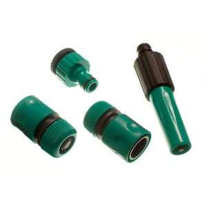   GARDEN HOSE FITTINGS 1 TAP CONNECTOR + REDUCER + 1 SPRAY NOZZLE: Home