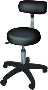   Stool With Backrest Beauty Salon Spa Massage Facial Chair Black ST002