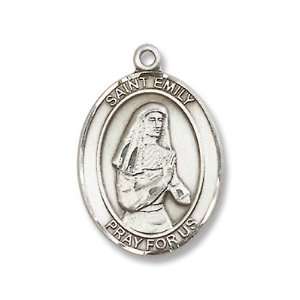 St. Emily de Vialar Sterling Silver Medal with 18 Sterling Chain 