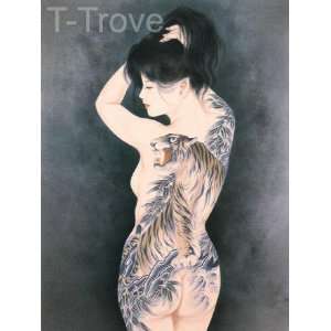  Tattoo Japanese Lady Wall Scroll R18