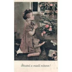  Vintage Color Czech Post Card: STASTNE A VESELE VANOCE 