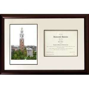 University of Vermont Graduate Framed Lithograph w/ Diploma Opening