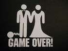 Funny Married Game Over Bride Groom Wife Wedding decal