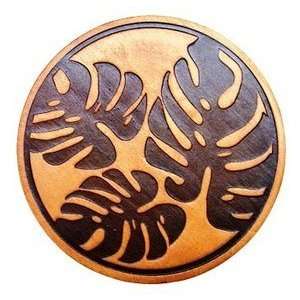 Hawaiian Engraved Wood Coaster Set Monstera Kitchen 