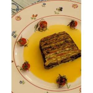 Grilled Vegetable Terrine with Orange Basil Dressing, Givenchy Spa 