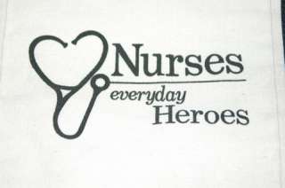 Nurses   everyday Heroes Cream Canvas tote bag  