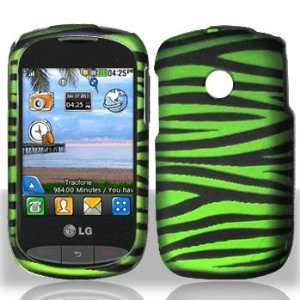  LG 800G Cookie Style TracFone Net10 Green Black Zebra Case 