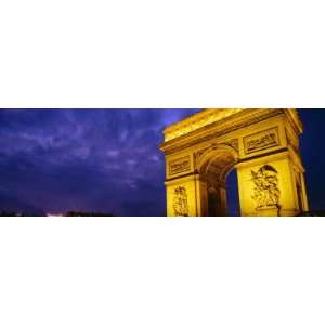  Low Angle View of a Triumphal Arch, Arc De Triomphe, Paris 