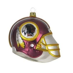  Pack of 2 NFL Washington Redskins Mouth Blown Glass Helmet 