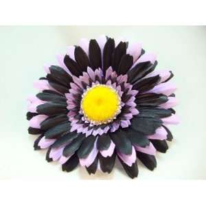  Purple and Black Gerber Daisy Hair Flower Clip Everything 