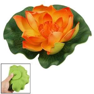  Como Fish Tank Aquascaping Orange Green Lotus Ornament 