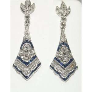   Style Diamond and Natural Sapphire Earrings Avi Arazi Jewelry