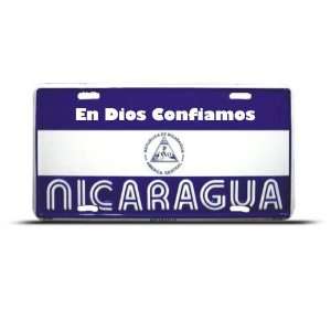 Nicaragua In God We Trust License Plate Wall Sign