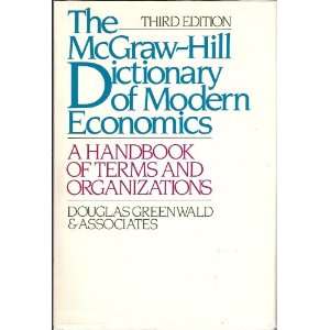   MCGRAW HILL DICTIONARY OF MODERN ECONOMICS Douglas Greenwald Books