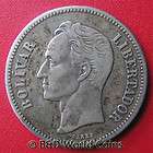 VENEZUELA 1935 2 BOLIVARES ( GRAM 10 ) SILVER 27.4mm Y#