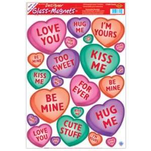 Valentine Candy Heart Window Clings