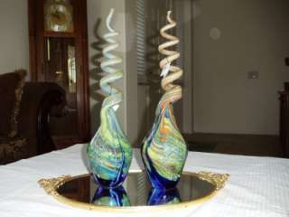   Hand Blown Art Glass Swirl Smoke Figurine, 16.5, Amazing #1  
