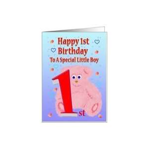  Happy 1st Birthday to a Special Little Boy Card Toys 
