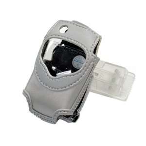 Motorola V300 Form Fitted Neoprene Cyber Silver Case with Belt Clip By 
