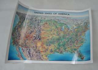 Unique Media Map United States Of America USA Laminated Poster 27 x 