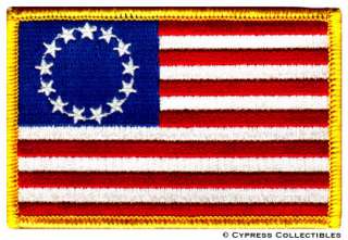 AMERICAN FLAG EMBROIDERED PATCH iron on US BETSY ROSS  