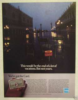 1984 AMERICAN EXPRESS CARD Print Ad Night scene  